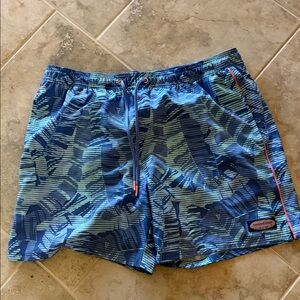 Vineyard Vines Blue and Green Swim Trunks